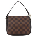 LOUIS VUITTON Damier Ebene Trousse Makeup Pouch N51982 LV Auth BA6543-2