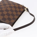LOUIS VUITTON Damier Ebene Trousse Makeup Pouch N51982 LV Auth BA6543-7