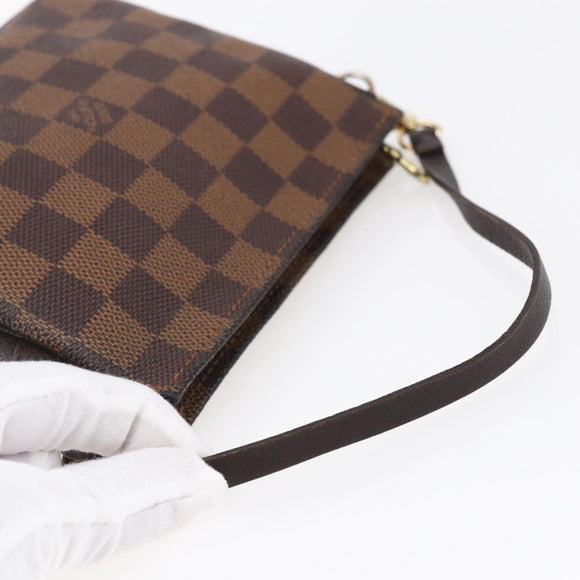 LOUIS VUITTON Damier Ebene Trousse Makeup Pouch N51982 LV Auth BA6543A