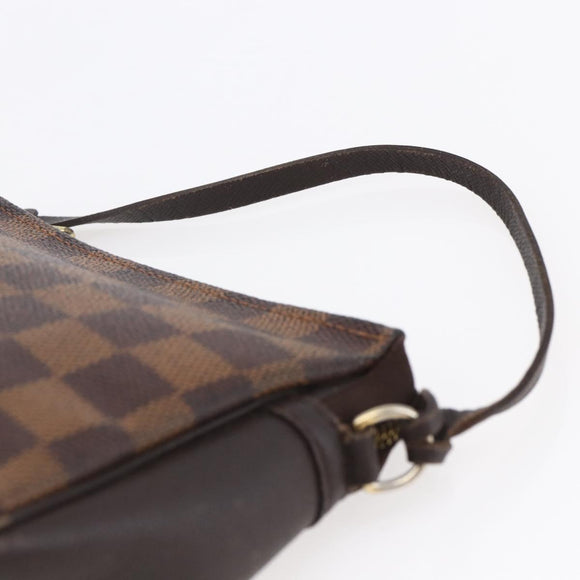 LOUIS VUITTON Damier Ebene Trousse Makeup Pouch N51982 LV Auth BA6543