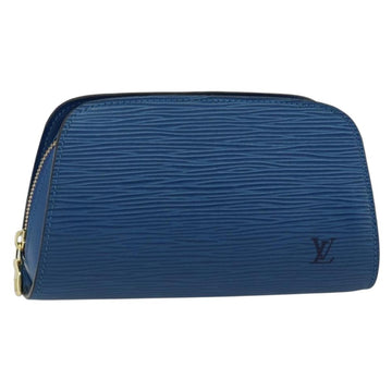 LOUIS VUITTON Epi Dauphine PM Pouch Blue M48445 LV Auth BA6544