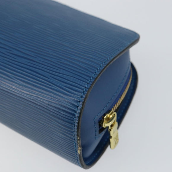 LOUIS VUITTON Epi Dauphine PM Pouch Blue M48445 LV Auth BA6544