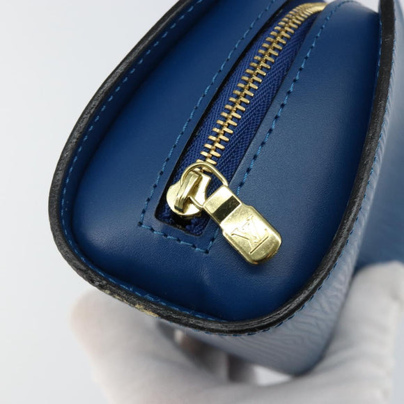 LOUIS VUITTON Epi Dauphine PM Pouch Blue M48445 LV Auth BA6544