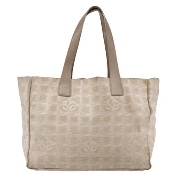 CHANEL New Travel Line Tote Bag Nylon Pink Silver CC Auth BA6548 - 0