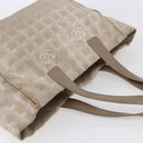 CHANEL New Travel Line Tote Bag Nylon Pink Silver CC Auth BA6548-6