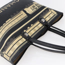 CHANEL Central Station Tote Bag PVC Canvas Black Silver CC Auth BA6549-6