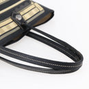 CHANEL Central Station Tote Bag PVC Canvas Black Silver CC Auth BA6549-7