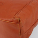 CHANEL COCO Mark Shoulder Bag Leather Orange CC Auth BA6550-9