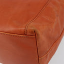 CHANEL COCO Mark Shoulder Bag Leather Orange CC Auth BA6550-15