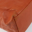 CHANEL COCO Mark Shoulder Bag Leather Orange CC Auth BA6550-16