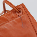 CHANEL COCO Mark Shoulder Bag Leather Orange CC Auth BA6550-10