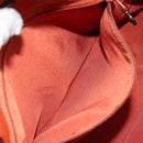 CHANEL COCO Mark Shoulder Bag Leather Orange CC Auth BA6550-20