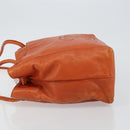 CHANEL COCO Mark Shoulder Bag Leather Orange CC Auth BA6550-4