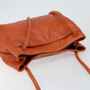 CHANEL COCO Mark Shoulder Bag Leather Orange CC Auth BA6550-6