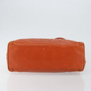CHANEL COCO Mark Shoulder Bag Leather Orange CC Auth BA6550-5