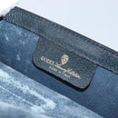 GUCCI GG Supreme Sherry Line Clutch Bag PVC Navy Gold 89 01 006 Auth BA6557-11