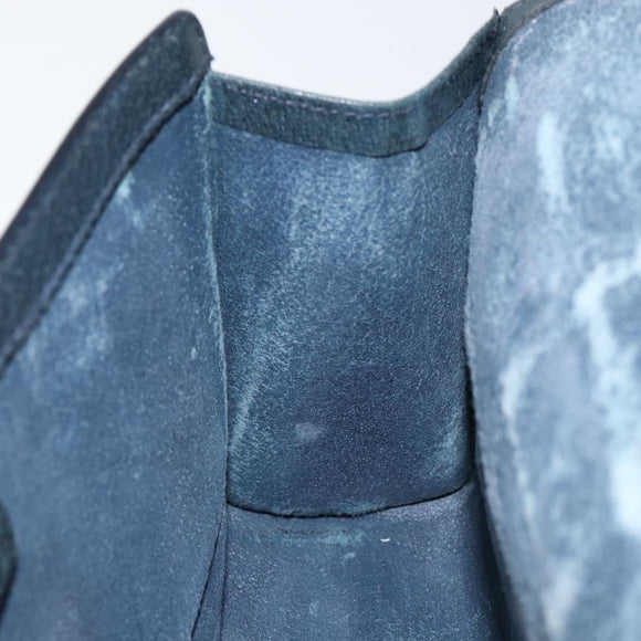 GUCCI GG Supreme Sherry Line Clutch Bag PVC Navy Gold 89 01 006 Auth BA6557