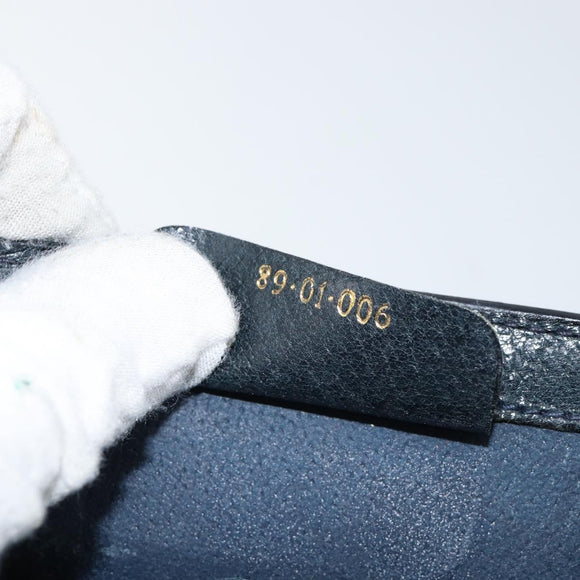 GUCCI GG Supreme Sherry Line Clutch Bag PVC Navy Gold 89 01 006 Auth BA6557