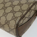 GUCCI GG Supreme Web Sherry Line Bag PVC Beige Gold 89 02 018 Auth BA6558-9