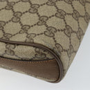 GUCCI GG Supreme Web Sherry Line Bag PVC Beige Gold 89 02 018 Auth BA6558-14