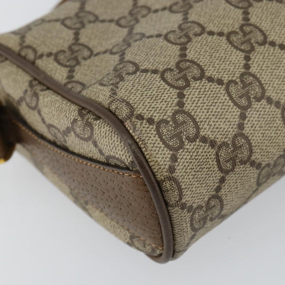 GUCCI GG Supreme Web Sherry Line Bag PVC Beige Gold 89 02 018 Auth BA6558