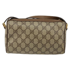 GUCCI GG Supreme Web Sherry Line Bag PVC Beige Gold 89 02 018 Auth BA6558 - 0