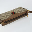GUCCI GG Supreme Web Sherry Line Bag PVC Beige Gold 89 02 018 Auth BA6558-6