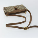 GUCCI GG Supreme Web Sherry Line Bag PVC Beige Gold 89 02 018 Auth BA6558-7