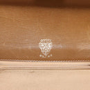 GUCCI Shoulder Bag Leather Brown Gold Auth BA6561-18