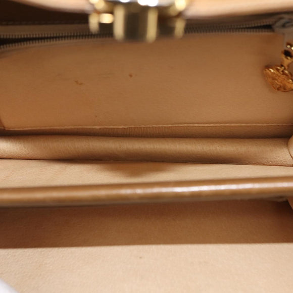 GUCCI Shoulder Bag Leather Brown Gold Auth BA6561