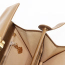 GUCCI Shoulder Bag Leather Brown Gold Auth BA6561-19