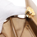 GUCCI Shoulder Bag Leather Brown Gold Auth BA6561-21