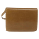 GUCCI Shoulder Bag Leather Brown Gold Auth BA6561-2