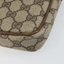 GUCCI GG Supreme Shoulder Bag PVC Beige Gold Auth BA6562-14