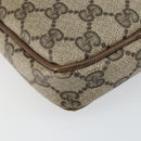 GUCCI GG Supreme Shoulder Bag PVC Beige Gold Auth BA6562-15