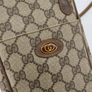 GUCCI GG Supreme Shoulder Bag PVC Beige Gold Auth BA6562-17