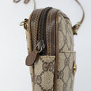 GUCCI GG Supreme Shoulder Bag PVC Beige Gold Auth BA6562-10