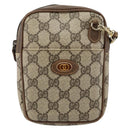 GUCCI GG Supreme Shoulder Bag PVC Beige Gold Auth BA6562-13