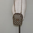GUCCI GG Supreme Shoulder Bag PVC Beige Gold Auth BA6562-21