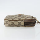GUCCI GG Supreme Shoulder Bag PVC Beige Gold Auth BA6562-3
