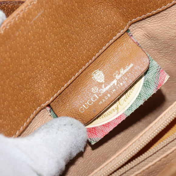 GUCCI GG Supreme Shoulder Bag PVC Beige Gold 116 02 076 Auth BA6563