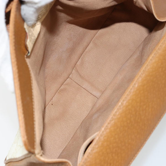 GUCCI GG Supreme Shoulder Bag PVC Beige Gold 116 02 076 Auth BA6563