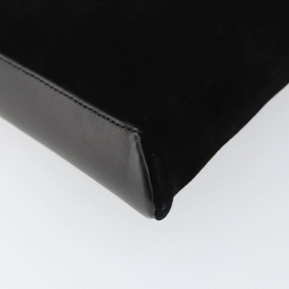 GUCCI Jackie Shoulder Bag Suede Leather Black Silver 001 4052 1669 Auth BA6564