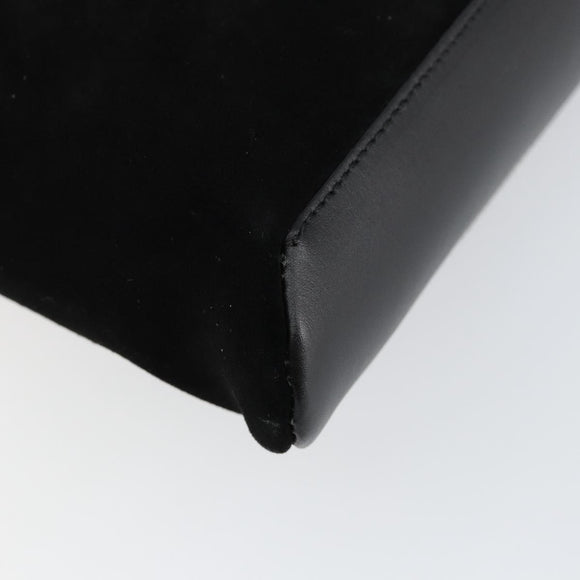 GUCCI Jackie Shoulder Bag Suede Leather Black Silver 001 4052 1669 Auth BA6564