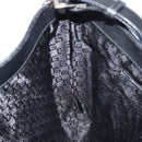 GUCCI Jackie Shoulder Bag Suede Leather Black Silver 001 4052 1669 Auth BA6564-18