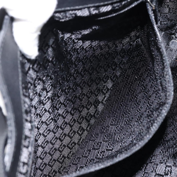 GUCCI Jackie Shoulder Bag Suede Leather Black Silver 001 4052 1669 Auth BA6564