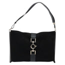 GUCCI Jackie Shoulder Bag Suede Leather Black Silver 001 4052 1669 Auth BA6564-2