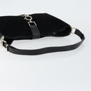 GUCCI Jackie Shoulder Bag Suede Leather Black Silver 001 4052 1669 Auth BA6564-7