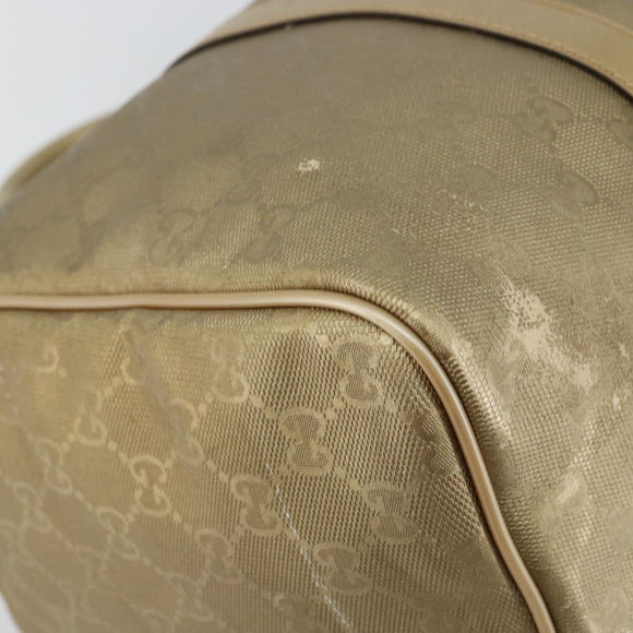 GUCCI GG Implementation Boston Bag PVC Gold 193603 Auth BA6566
