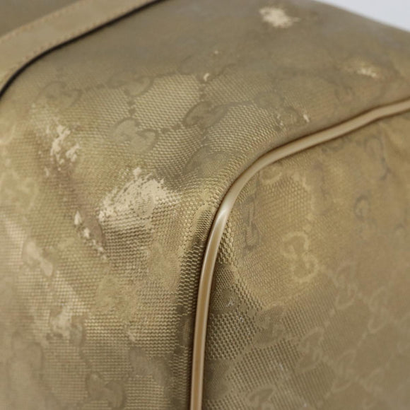 GUCCI GG Implementation Boston Bag PVC Gold 193603 Auth BA6566